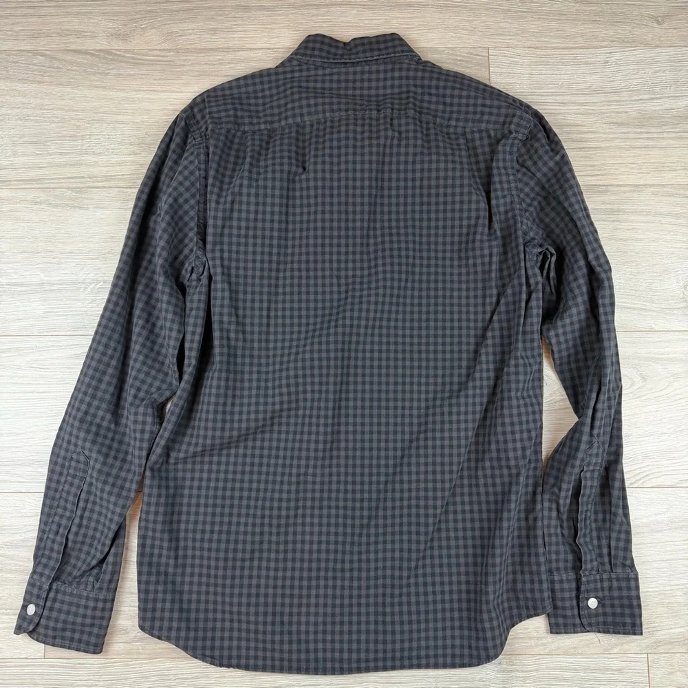 J. Crew Bundle 3 Mens Classic Cotton Button Down Shirts Burgundy Gray Black Sz M
